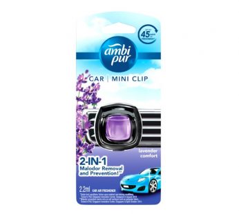 Ambi Pur Car Mini Clip Lavender Comfort Car Air Freshener 2.2ml