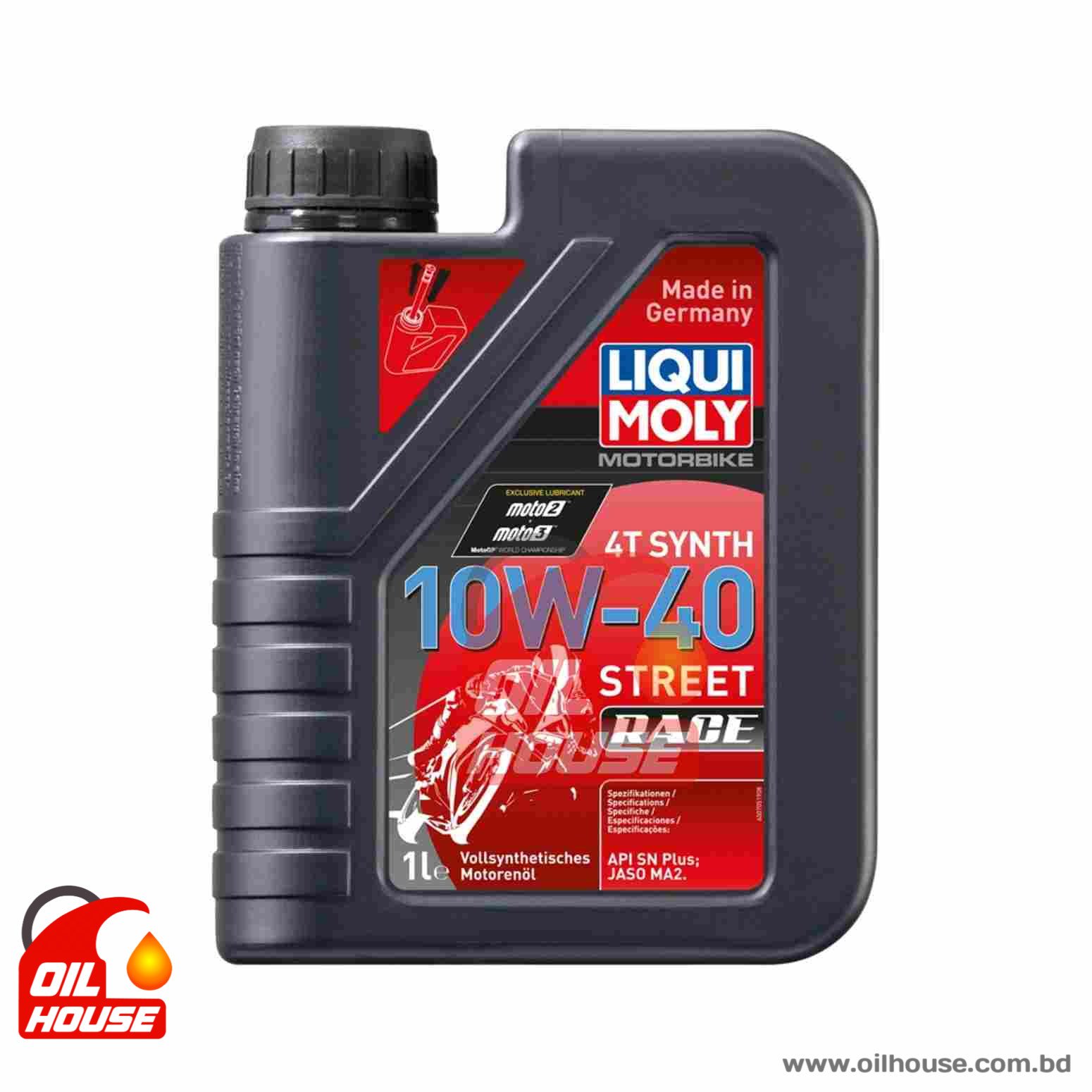 LIQUI MOLY 4T SYNTH 10W-40 STREET RACE FULL SYNTHETIC 1L