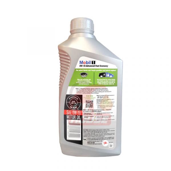 Mobil 1 Advanced Fuel Economy 0W-16 Full Synthetic 5 Quart - Image 2