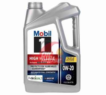 Mobil 1 High Mileage 0W-20 Full Synthetic Motor Oil  5Quart