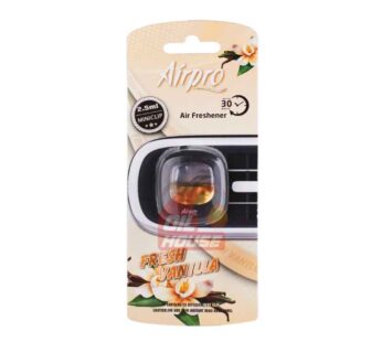 Airpro Fresh Vanilla Mini Vent Clip Car Air Freshener 2.5ml