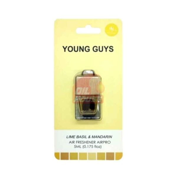 Young Guys Lime Basil & Mandarin Hanging Bottle Auto Air Freshener 5ml