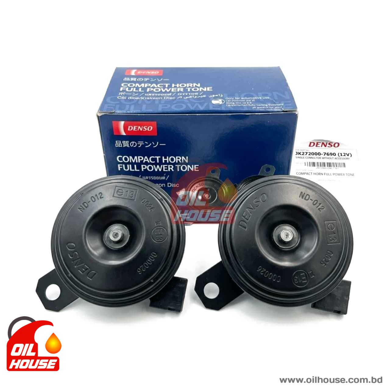 DENSO COMPACT FULL POWER TONE HORN SET 7690-12V (1PIN)