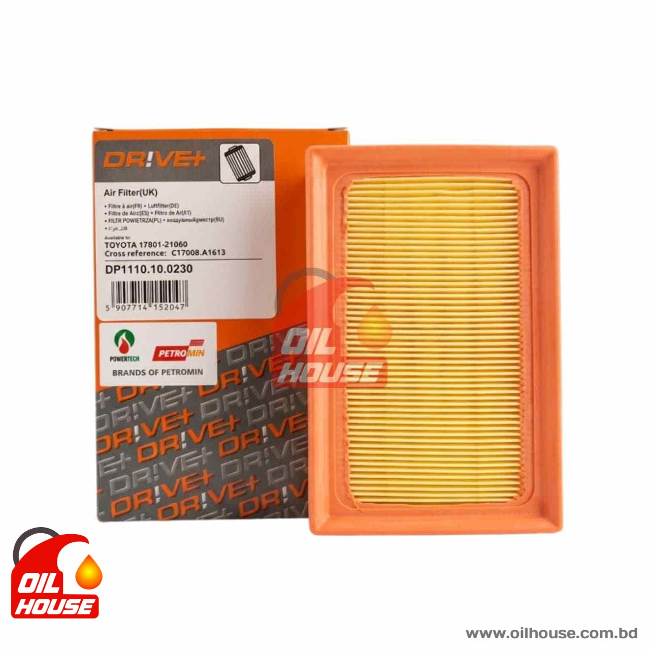 DRIVE+ AIR FILTER DP1110.10.0230 FOR TOYOTA